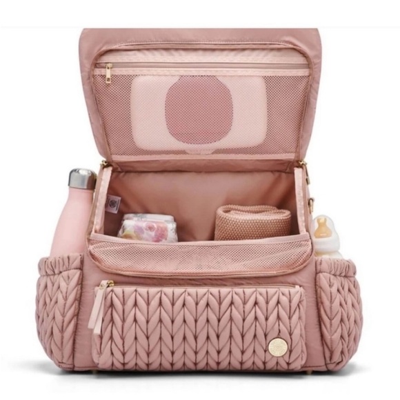 Happ Brand Levy Diaper Bag Backpack in dusty rose - Picture 9 of 9